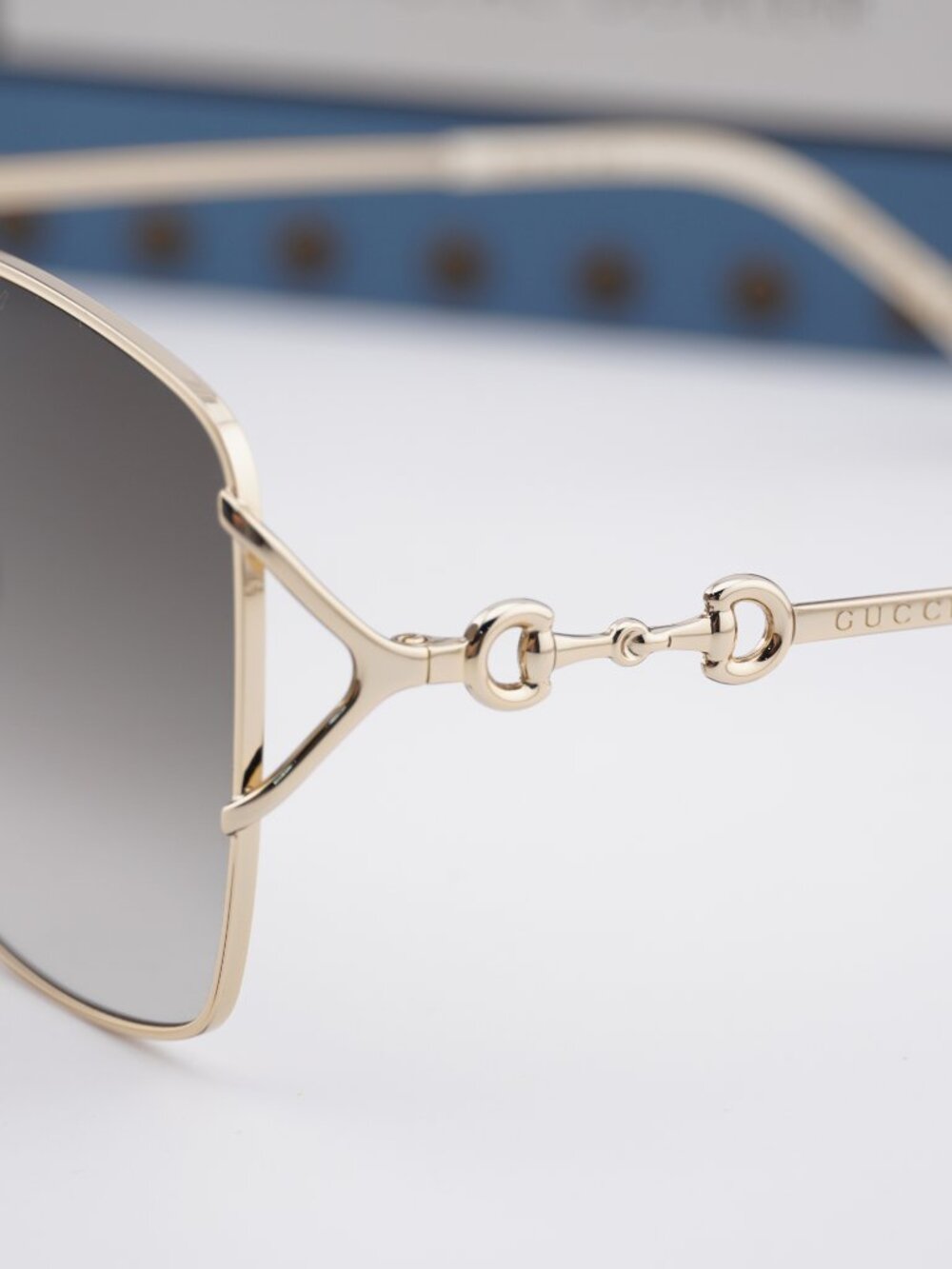Gucci GG1018SK 003 Square Sunglasses - Gold / Brown - Picture 3 of 12